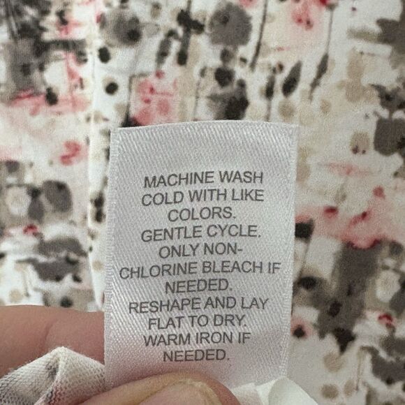 J. Jill Pure Jill Gray Pink & White Watercolor Tie Dye Modal Tunic Top Size 2X - Picture 6 of 7